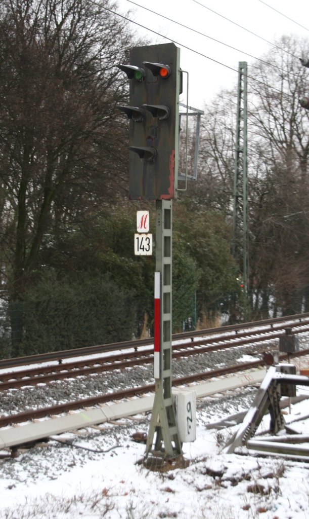 Jan. 2013 zwischen Hamburg Altona und Dammtor. S-Bahn Lichtsignal