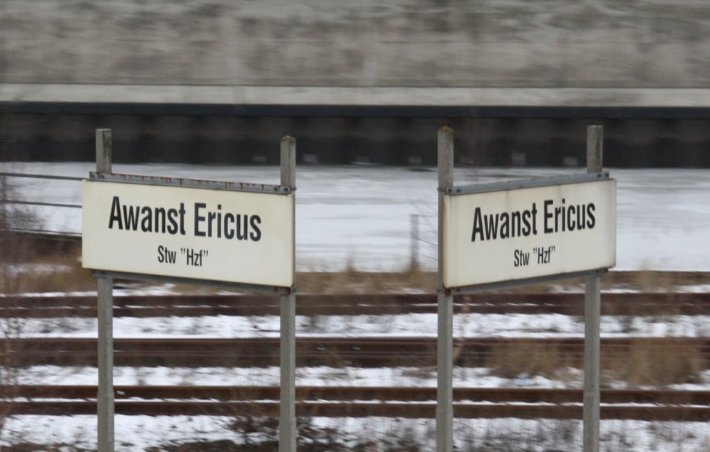 Jan. 2013 zwischen Hamburg Hbf und Harburg. Ausweichanschlustelle Ericus