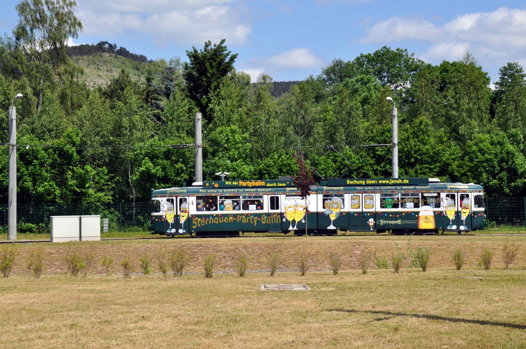 Jenaer Partybahn im Betriebshof Burgau zum 111 Jahre  JeNah  am 02.06.2012
