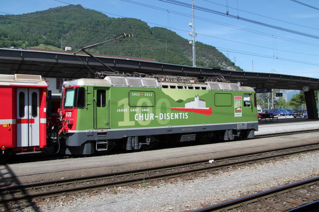  Jubi Lok  100 Jahre Chur-Disentis,Ge 4/4II 630 am 02.06.12 in Landquart




 

 