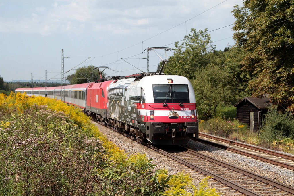 Jubilumslok 1216 020 (175 Jahre bb) ,aufgenommen bei bersee am 23.08.2012