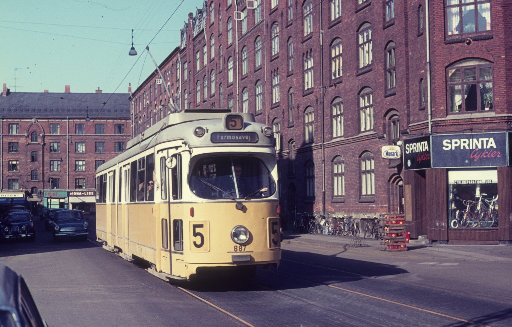 Kbenhavn / Kopenhagen KS SL 5 (Dwag-GT6 887) strigsgade am 18. Mrz 1972. - sterreich heisst auf Dnisch strig.
