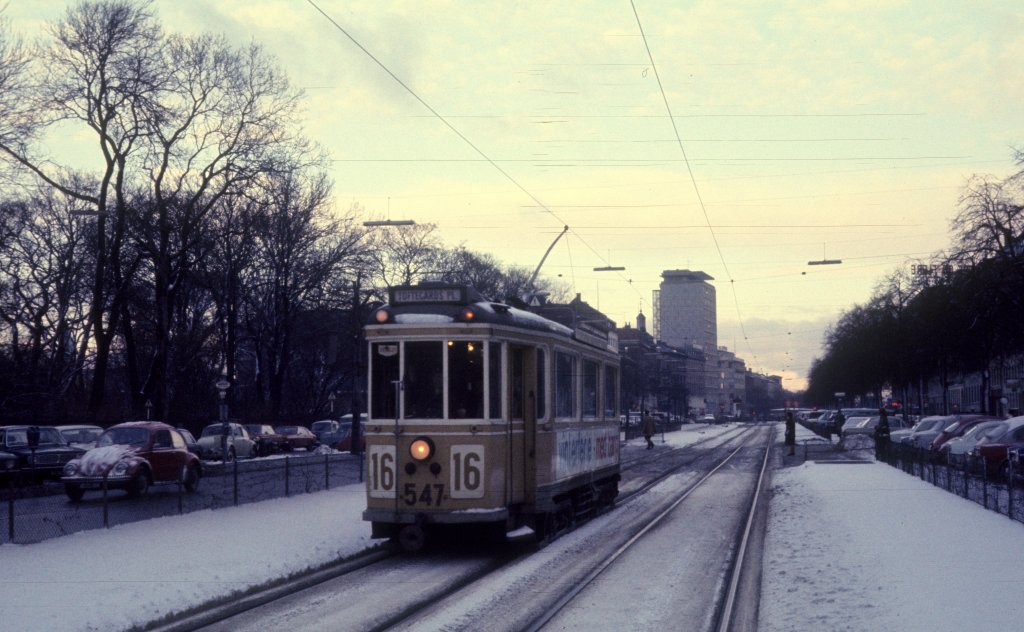 Kbenhavn / Kopenhagen KS SL 16 (Tw 547) Nrre Voldgade am 2. Januar 1970.