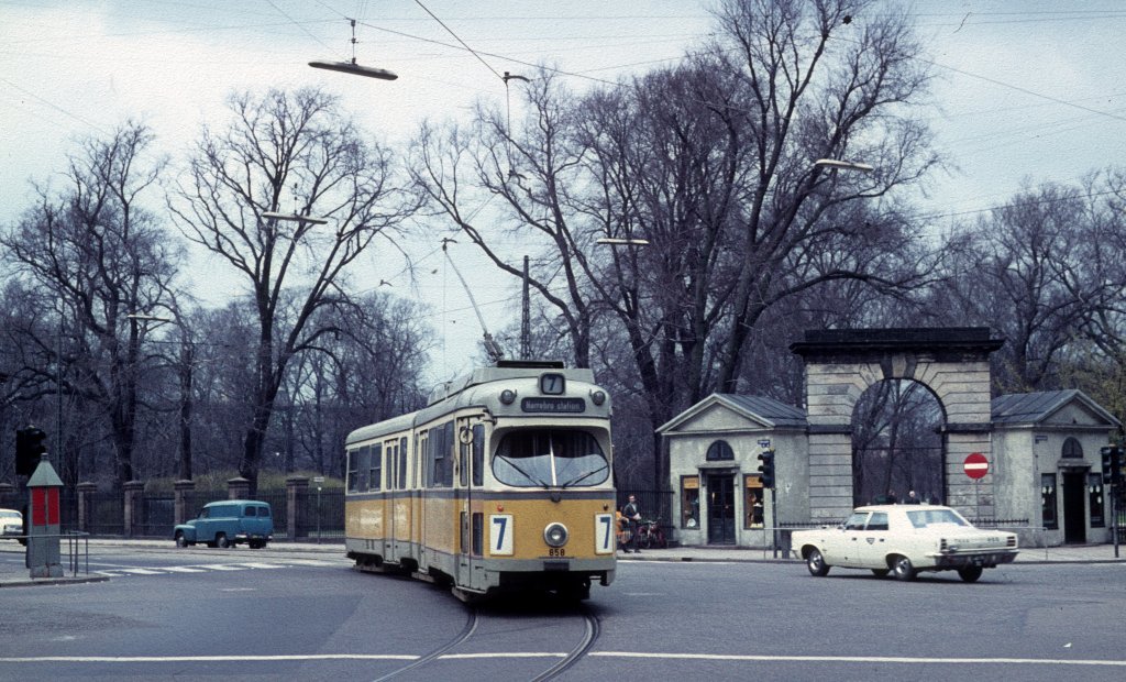 Kbenhavn / Kopenhagen KS SL 7 (Dwag-GT6 858) Gothersgade / Christian IX's Gade am 8. April 1971.