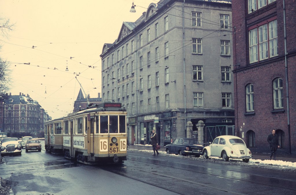 Kbenhavn / Kopenhagen KS SL 16 (Tw 567) Enghave Plads am 5. April 1970. 