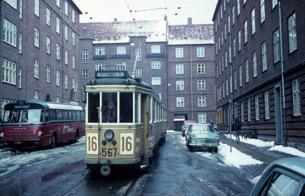 Kbenhavn / Kopenhagen KS SL 16 (Tw 567) Valby, Sibbernsvej am 5. April 1970.