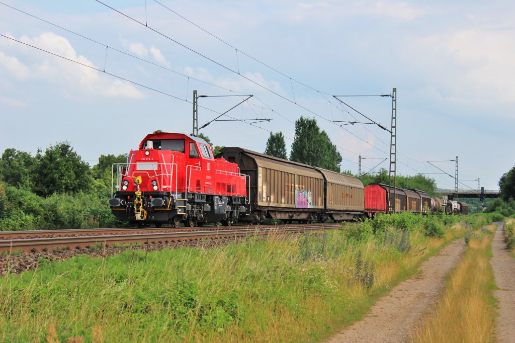 KBS 350 bei Burgstemmen am 04.07.2012 - 261 072 mit der Alfelder bergabe nach Hannover-Linden Gbf.
