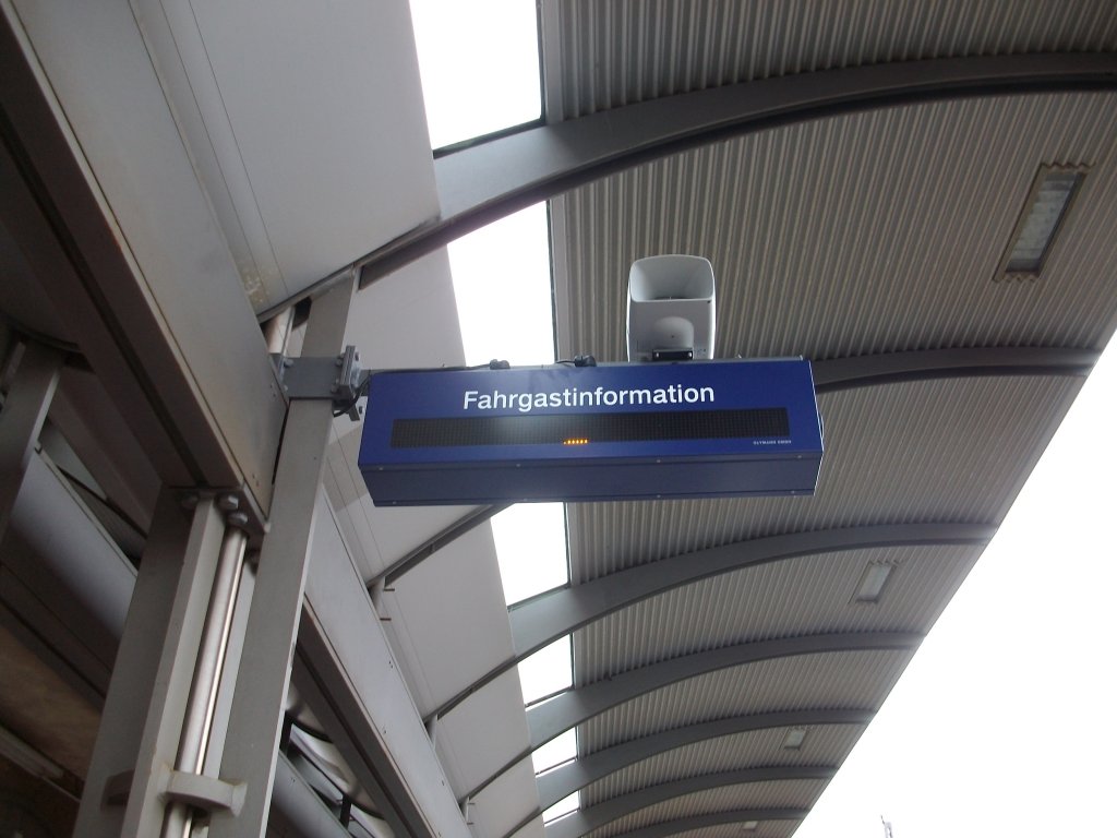 Keine Informatinen gab es am 13.November 2010 fr die Reisende in Velgast.