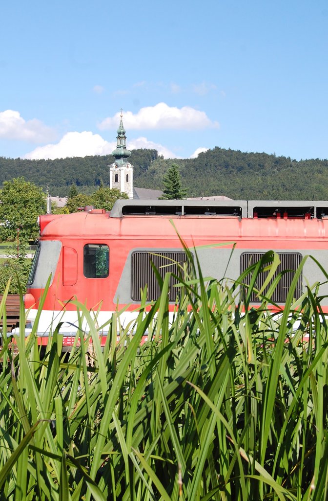 Kleine Spielerei mit dem Triebkopf 4010 009
am 05.09.2010 am Freigel�nde der �GEG in Ampflwang.