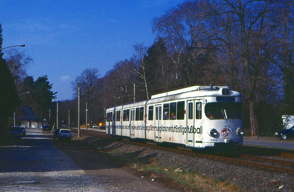 Kln Tw 3105, Lustheide, 16.03.1993.