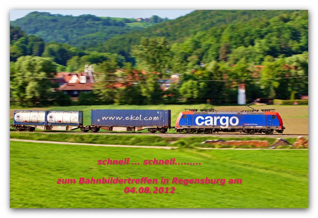 Kommt nach Regensburg zum BB-Treff am 04.08.2012.
Treffpunkt 11:00 Uhr, Gleis 109.
... man sieht sich...
Edit 04.08;21:35 : Soviel vorweg...es war ein super Tag... aber seht selbst:..