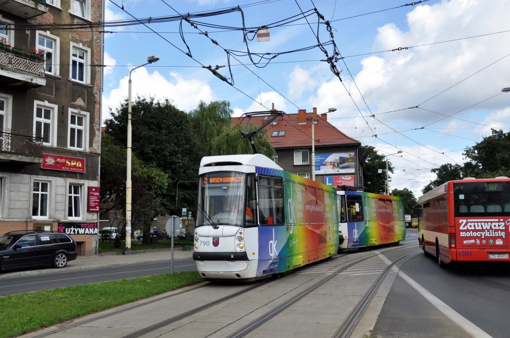 Konstal 105N2k Wagen:790 bei Szczecin-Kołłątaia (08.08.2012)