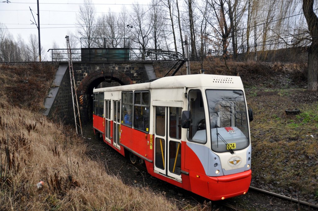 Konstal 105Na ND Wagen: 774  in Katowice Szopienice (04.01.2012)