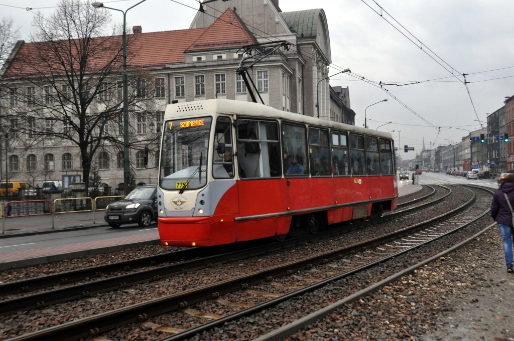 Konstal 105Na ND Wagen: 775 in Katowice Zawodzie (04.01.2012)