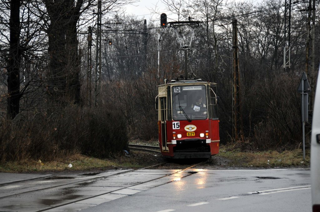 Konstal 105Na Wagen: 621 in Katowice Szopienice (04.01.2012)