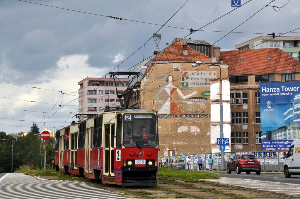 Konstal 105Na Wagen:658 bei Szczecin-Rayskiego (08.08.2012)