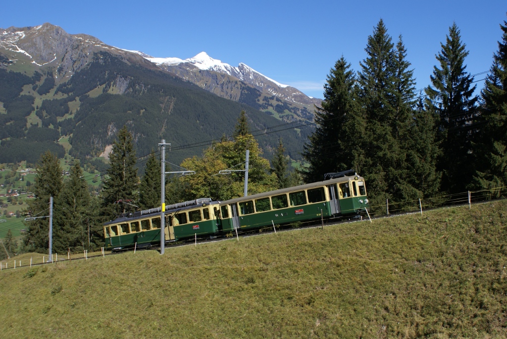 Kurz spter folgte der Bt 226 gemeinsam mit dem BDeh 4/4 111.(Brandegg, 3.10.10) 