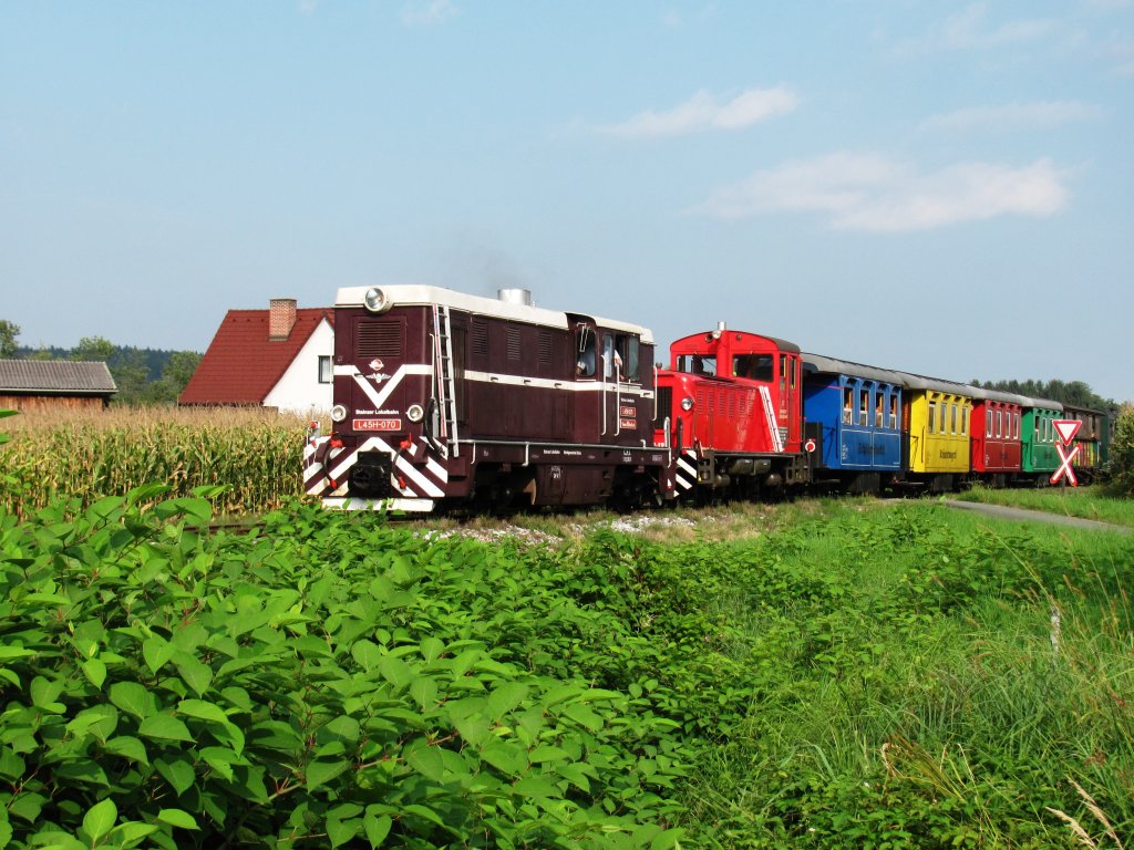 L45H070 und Mk48.2019 kurz nach der H-Lst lmhle Herbersdorf 6. September 2012
