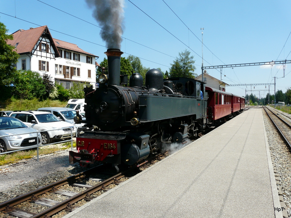 La Traction - Dampflok C.P E164 im Bahnhof von Pre-Petitjean am 21.07.2013
