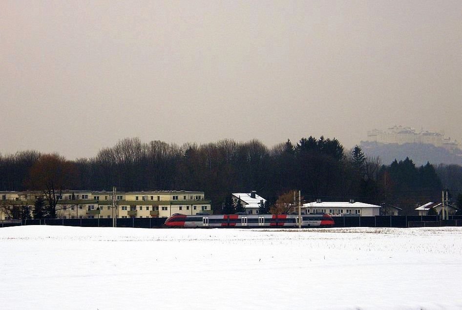  Linie Salzburg  zwischen Salzburg S�d und Salzburg Aigen. 
5.2.09