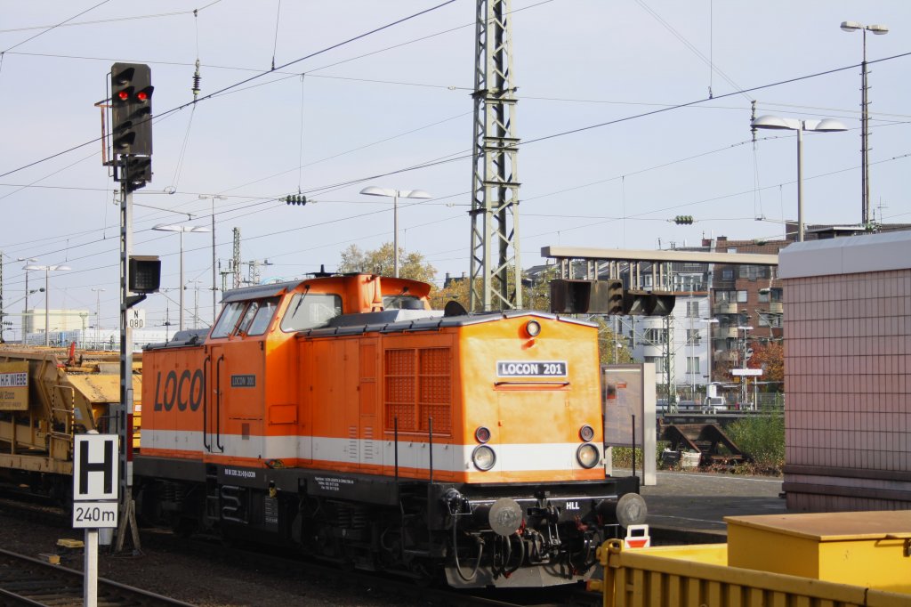 Locon 201 211 am 31.10.09 in Dsseldorf Hbf.