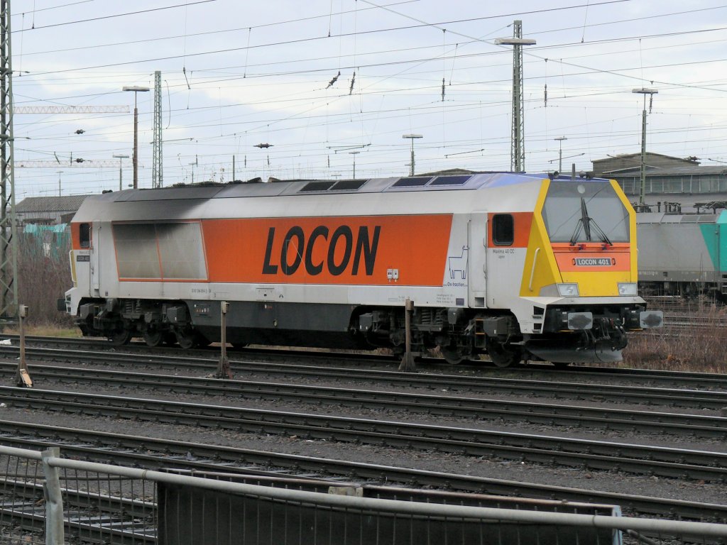 Locon 401 stand heute in Aachen-West geparkt. Aufgenommen am 30/12/2009.