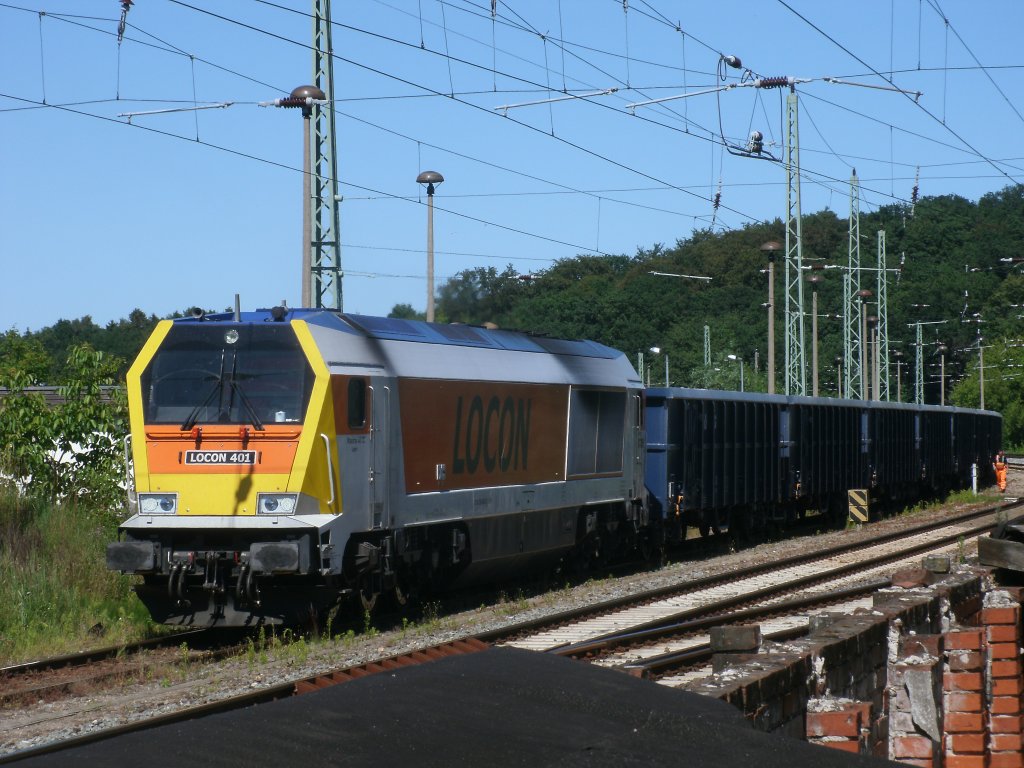 LOCON`s Maxima,am 28.Juni 2011,als Rangierlok in Bergen/Rgen.