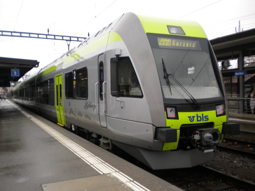 Ltschberger RABe 535 119 als Regio nach Kerzers in Murten. 30.12.2009
