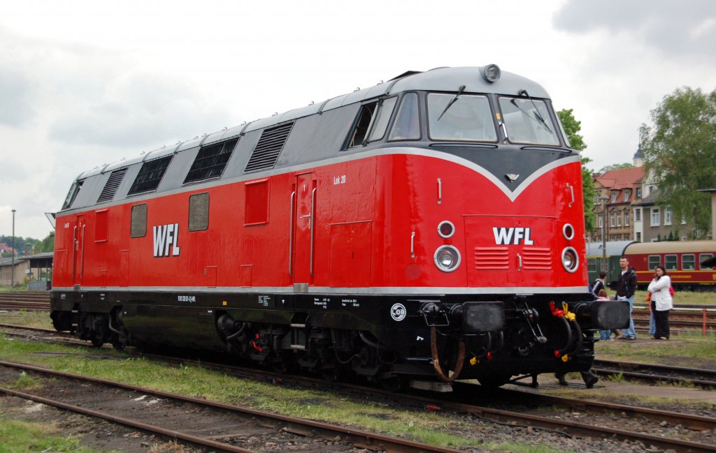Lok 20 der WFL wurde am 15.05.11 im Bw Nossen den Besuchern prsentiert.