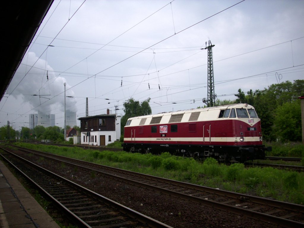 Lok 206 der MEG im Bf. Bhlen 28.05.2010
