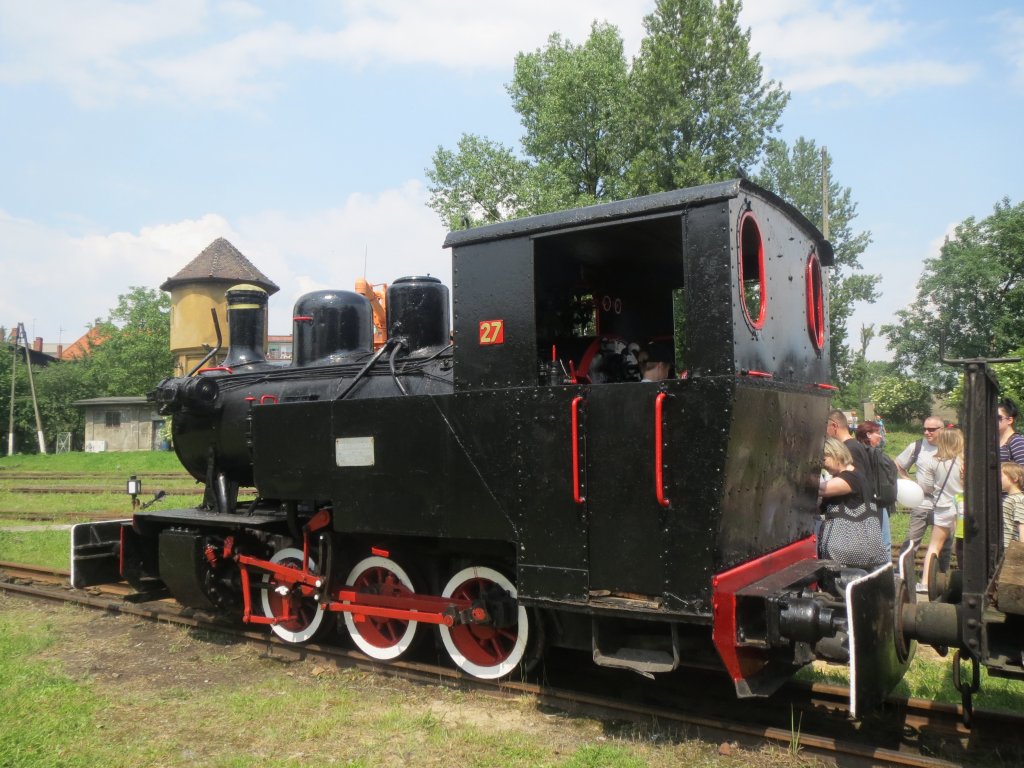 Lok 27 der Oberschlesischen Schmalspurbahn in Beuthen-Karf (Bytom-Karb) bei der Industriada der Woiwodschaft Schlesien am 8. Juni 2013.