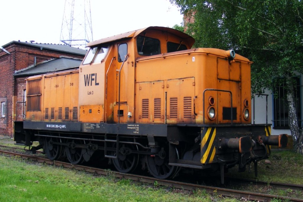 Lok 3 der WFL am 29.05.2010 abgestellt im Magdeburger Handelshafen