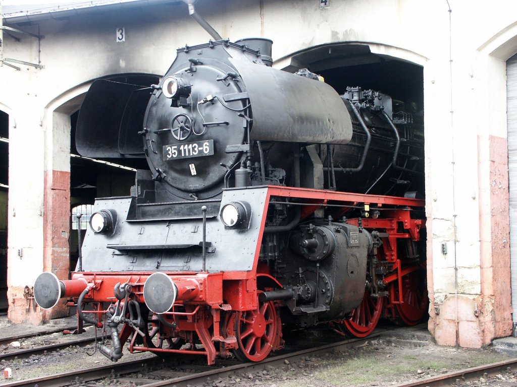 Lok 35 1113 im Jahr 2008 anlsslig des Bw Festes in Nossen.