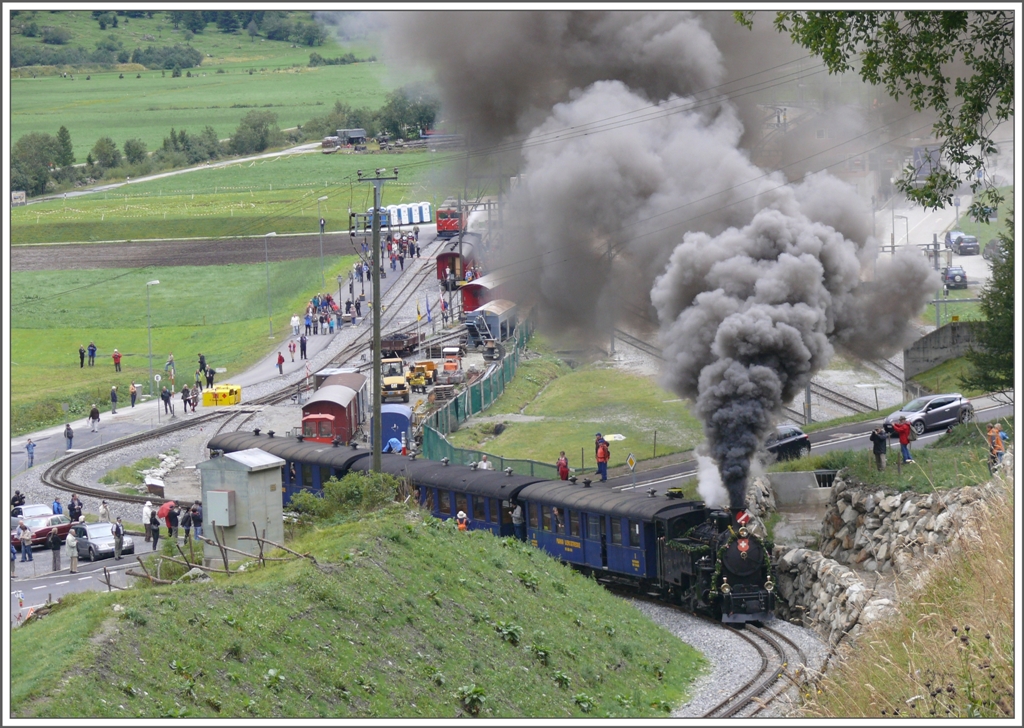 Lok 4 verlsst Oberwald Richtung Gletsch. (15.08.2010)