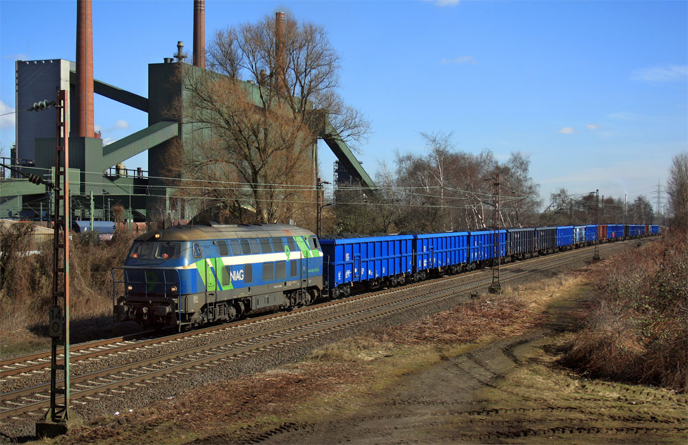 Lok 9 der NIAG am 18.3.13 an der Kokerei Prosper in Bottrop, Richtung Osterfeld