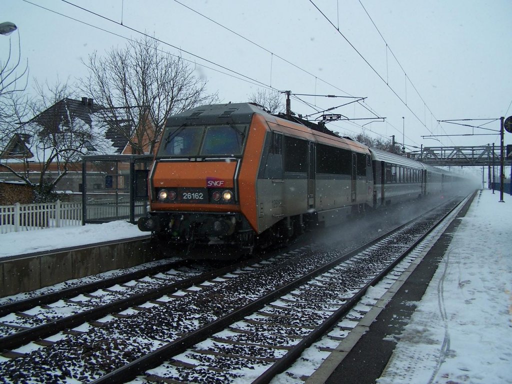 Lok BB 26162 in Erstein am 12/02/2010.