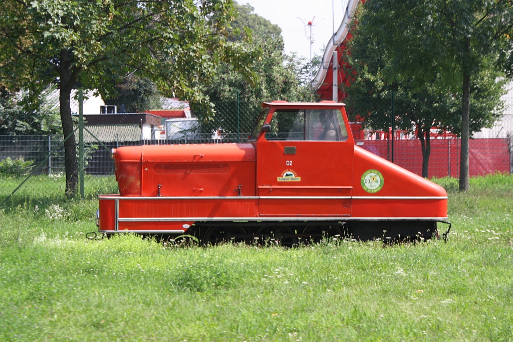 Lok D2 am 07.August 2011 im Betriebsgelnde der wiener Liliputbahn bei der Hst. Prater. (EXIF-Datum ist falsch, da bei Zeitumstellung falsches Datum eingestellt) 
