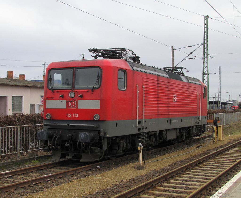 Lokportrait der 112 110. Cottbus den 13.03.2012