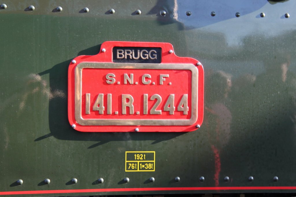 Lokschild der ex.SNCF Dampflok Mikado 144.R.1244(Montreal 1946)10.03.12

