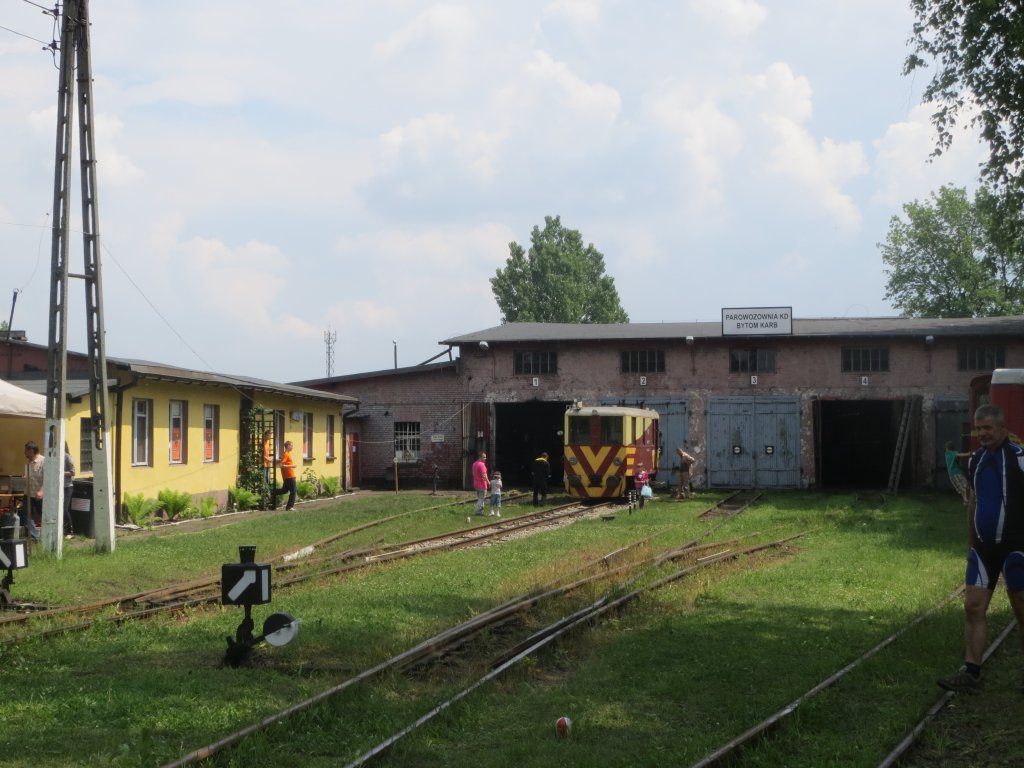 Lokschuppen der Oberschlesischen Schmalspurbahn in Beuthen-Karf (Bytom-Karb) bei der Industriada der Woiwodschaft Schlesien am 8. Juni 2013.