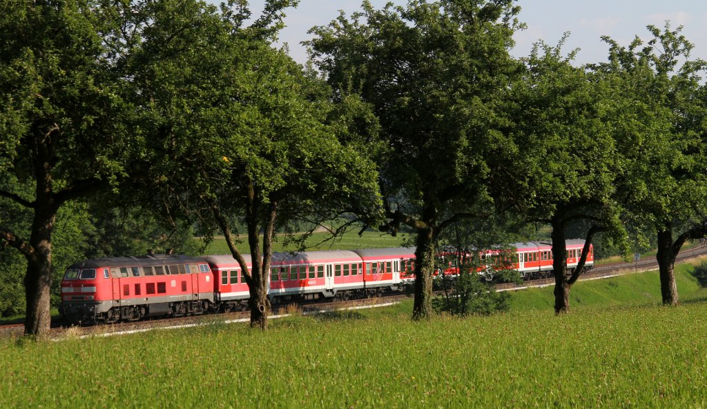 Lr**** mit Shcublok 218 487-7 bei Lohner 18.6.12