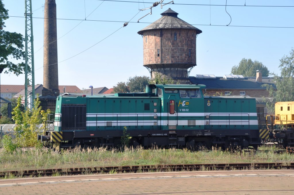 LÜBBENAU/Spreewald/LUBNJOW/Błota (Landkreis Oberspreewald-Lausitz), 23.09.2010, V 100.02 der HGB im Bahnhof Lübbenau/Spreewald bzw. Lubnjow/Błota
