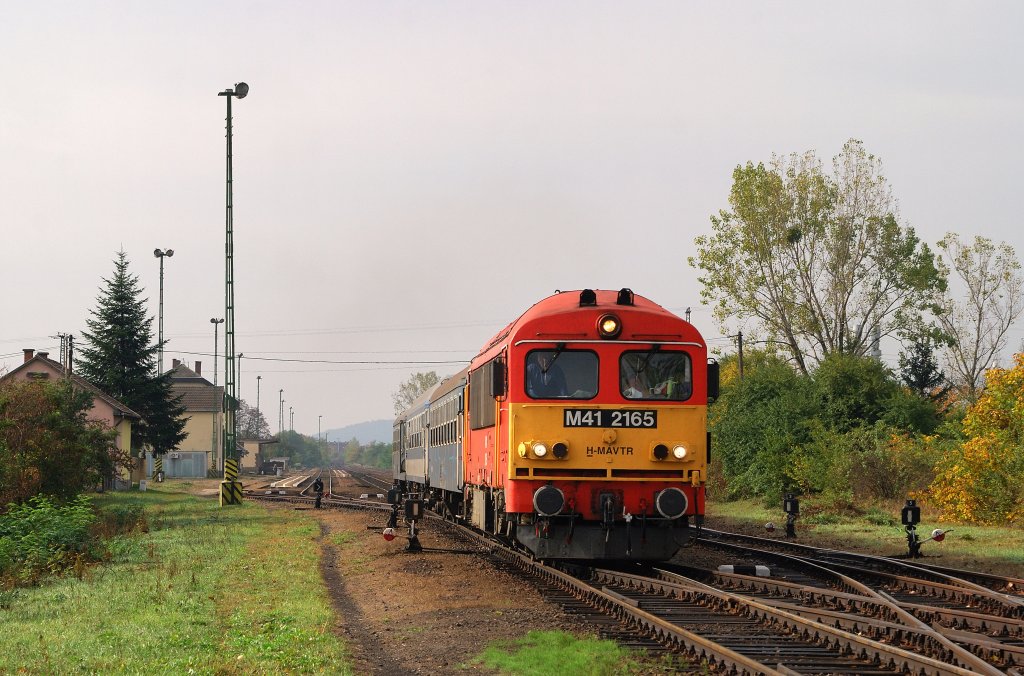 M41 2165 mit dem D 5200 in Olaszliszka-Tolcsva (12.10.2009)