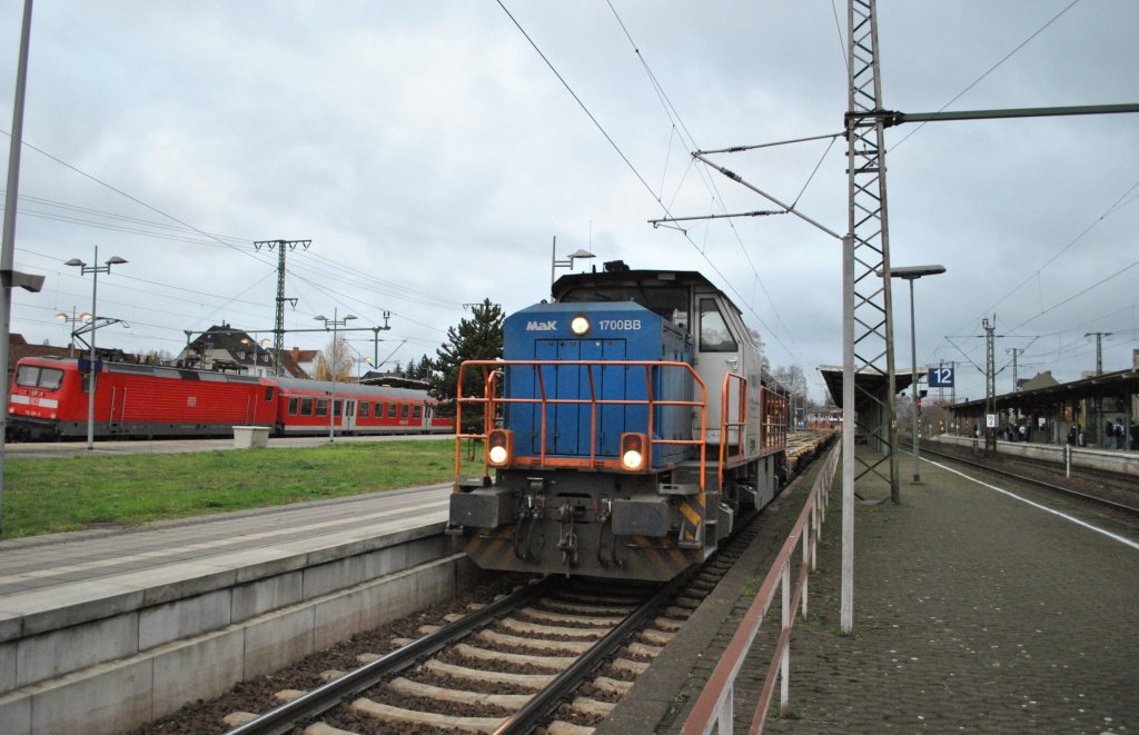 MaK 1700 BB, am 17.11.2010 in Lehrte.