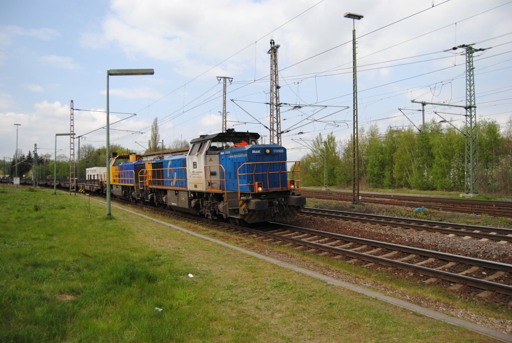 Mak 1700 BB, und eine Schwesterlok in Lehrte am 27.04.10