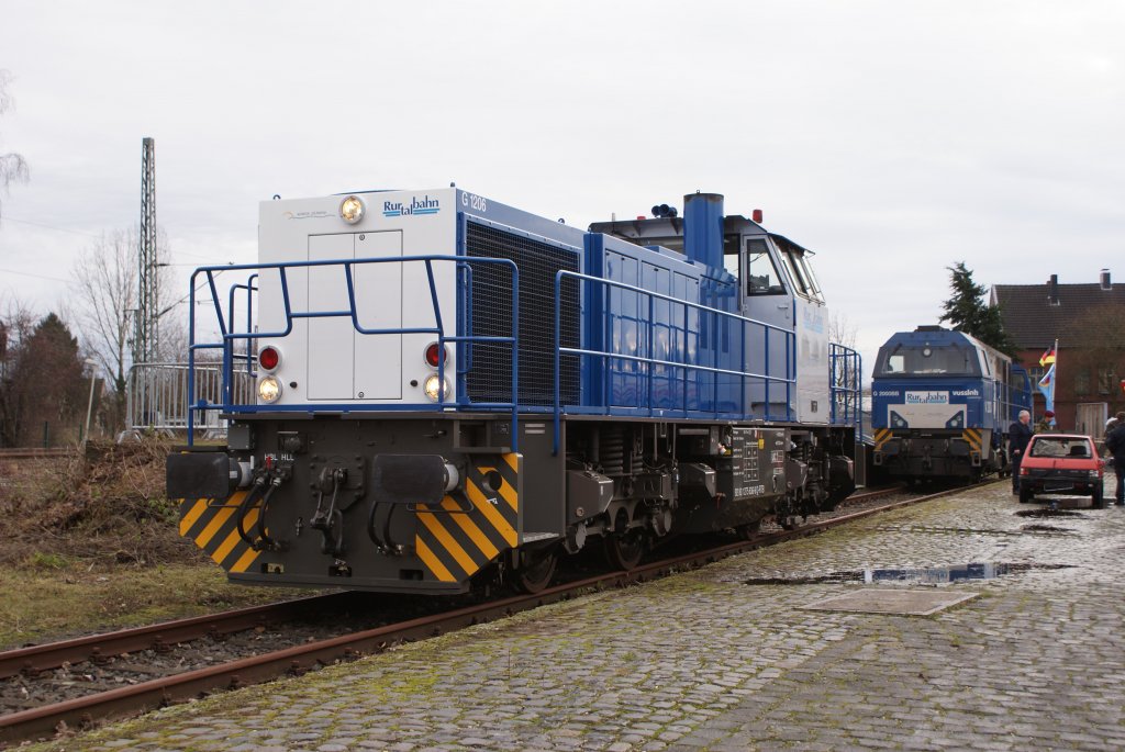 MaK G 1206 der Rurtalbahn beim Bahnhofsfest in Kaldenkirchen am 06. Dezember 2009