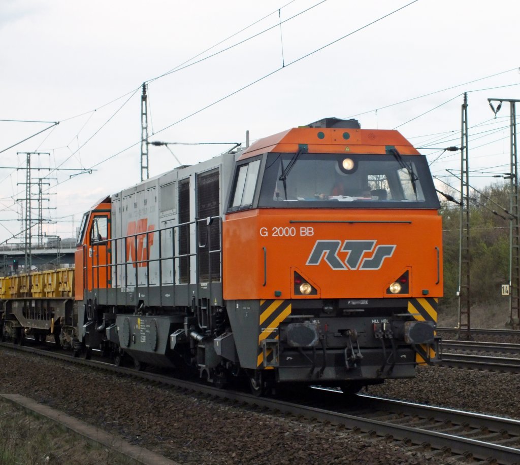 MaK G2000 BB der RTS mit einem Gz bei Fulda (10.04.12)