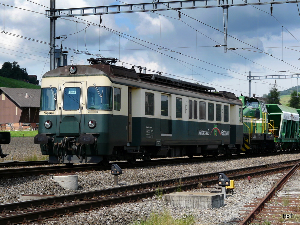 Makies Gettnau - Triebwagen BDe 4/4 576 056-6 im Kieswerkareal in Gettnau am 15.07.2011