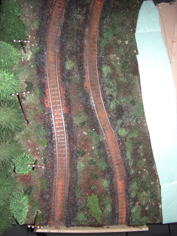 Mal ein Blick von oben in den geschotterten Bereich. Ist jetzt alles trocken