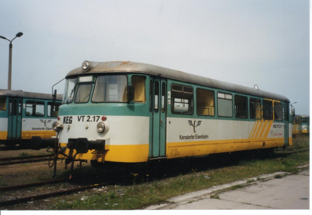 MAN-Schienenbus als KEG VT 2.17 – 2002 zum „Tag der offenen Tr“ im Zementwerk Karsdorf